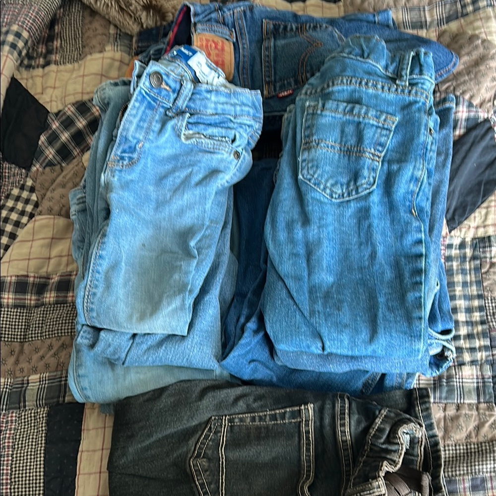 Signature by Levi Strauss Kids Blue Jeans along with old navy jack and childrens